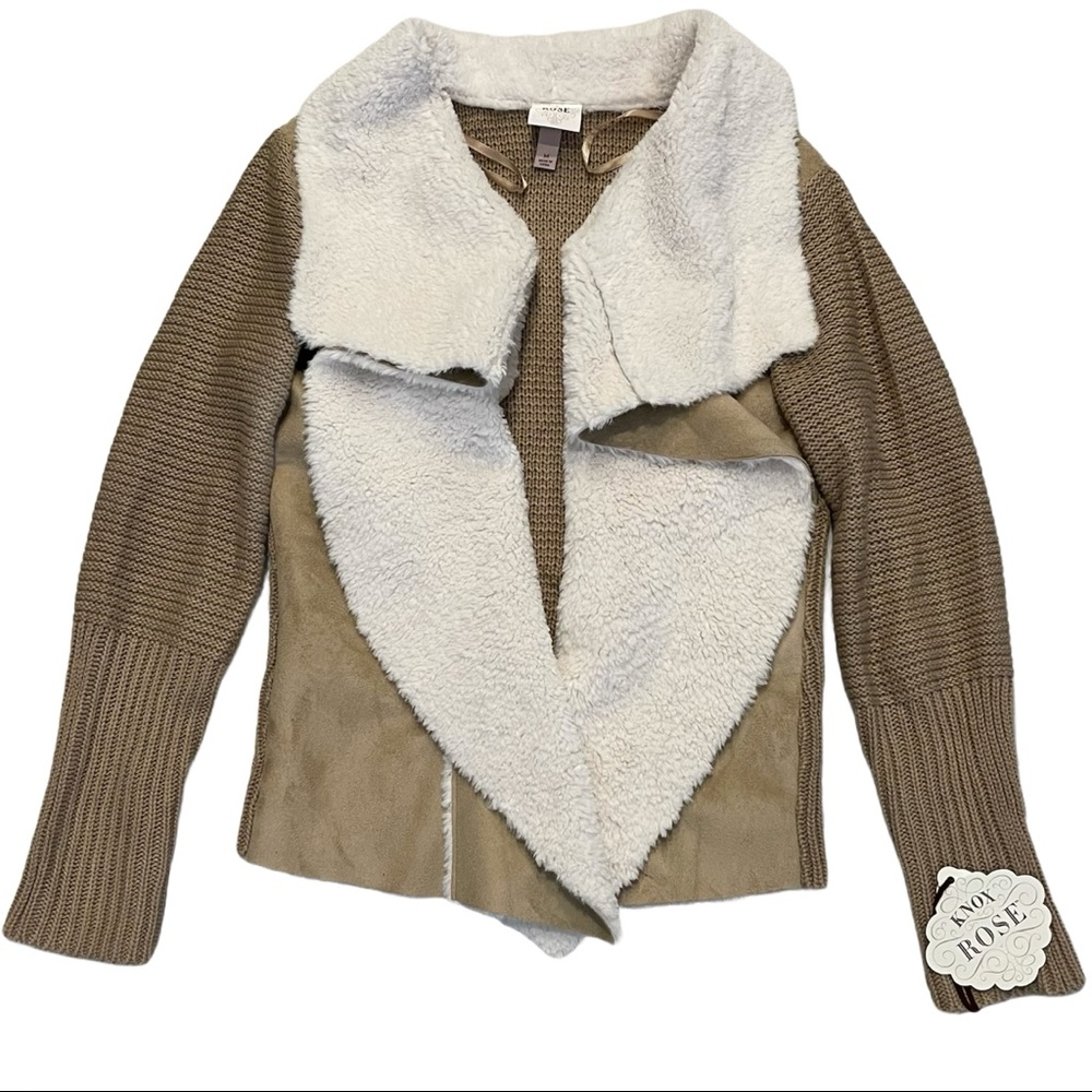 NWT KNOX ROSE Open Waterfall Sweater
